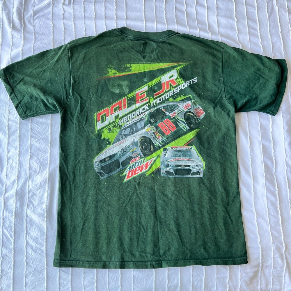 Dale Earnhardt Jr NASCAR 88 Shirt Mens Medium Green Sprint Cup Chase Authentics